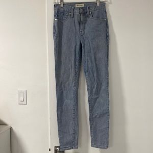 Madewell mid rise skinny- jean pinstripes